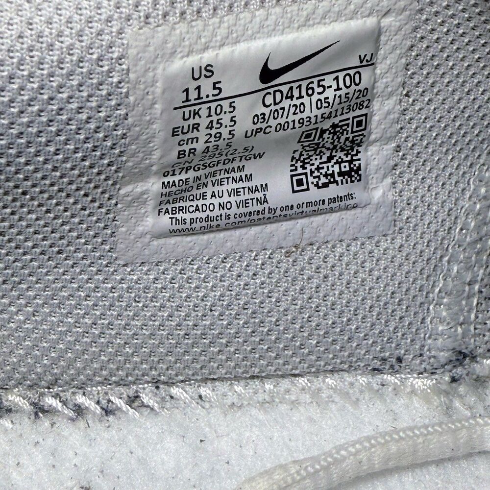 Men’s Nike Air Max Excee Size 11.5 White 2020 Sneakers CD4165-100 - Picture 7 of 9